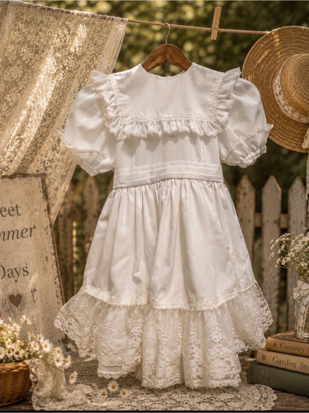 Lilo California size 6 full circle white party dress vintage